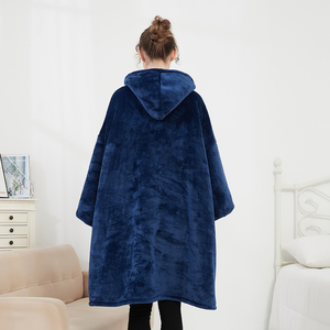 Áo Nỉ Có Mũ Trùm Đầu Ngoại Cỡ Mùa Đông Sherpa Chất Lượng Cao Hai Lớp Chất Liệu Vải Flanen Sherpa Chất Lượng Cao Tại Nhà - Product Image 6