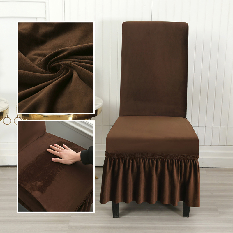 Suede-coffee-universal chair cover