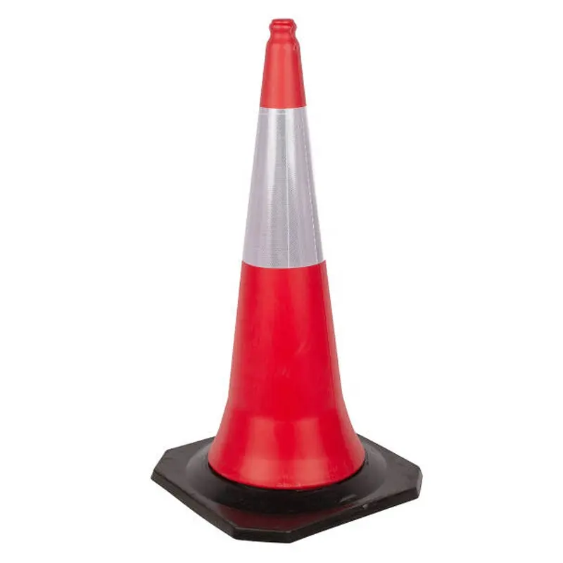 1000 mm borracha base pe tráfego cones, alta visibilidade fita reflexiva borracha quadrada tráfego cones pe