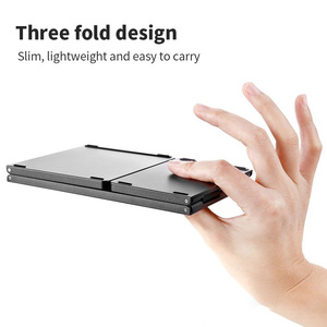 Tastiera Wireless portatile ricaricabile per Tablet Android Windows IOS Mini tastiera portatile pieghevole sottile - Product Image 3