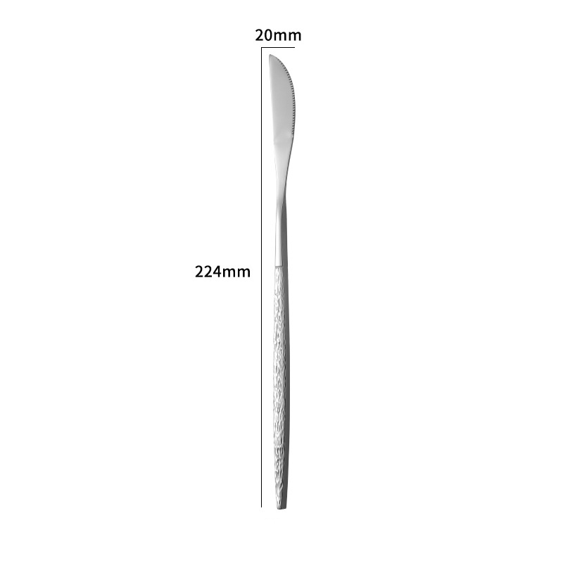dinner knife -- silver