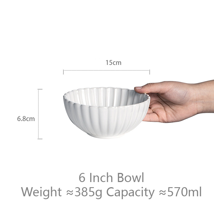 Blanc - Bol de 6 pouces