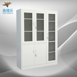 خزانة كتب مكتبية حديثة قابلة للفصل، رف كتب، خزانة تخزين كتب، خزانة ملفات، باب زجاجي، للاستخدام الخارجي في المدارس والفنادق والسوبر ماركت - Product Image 1