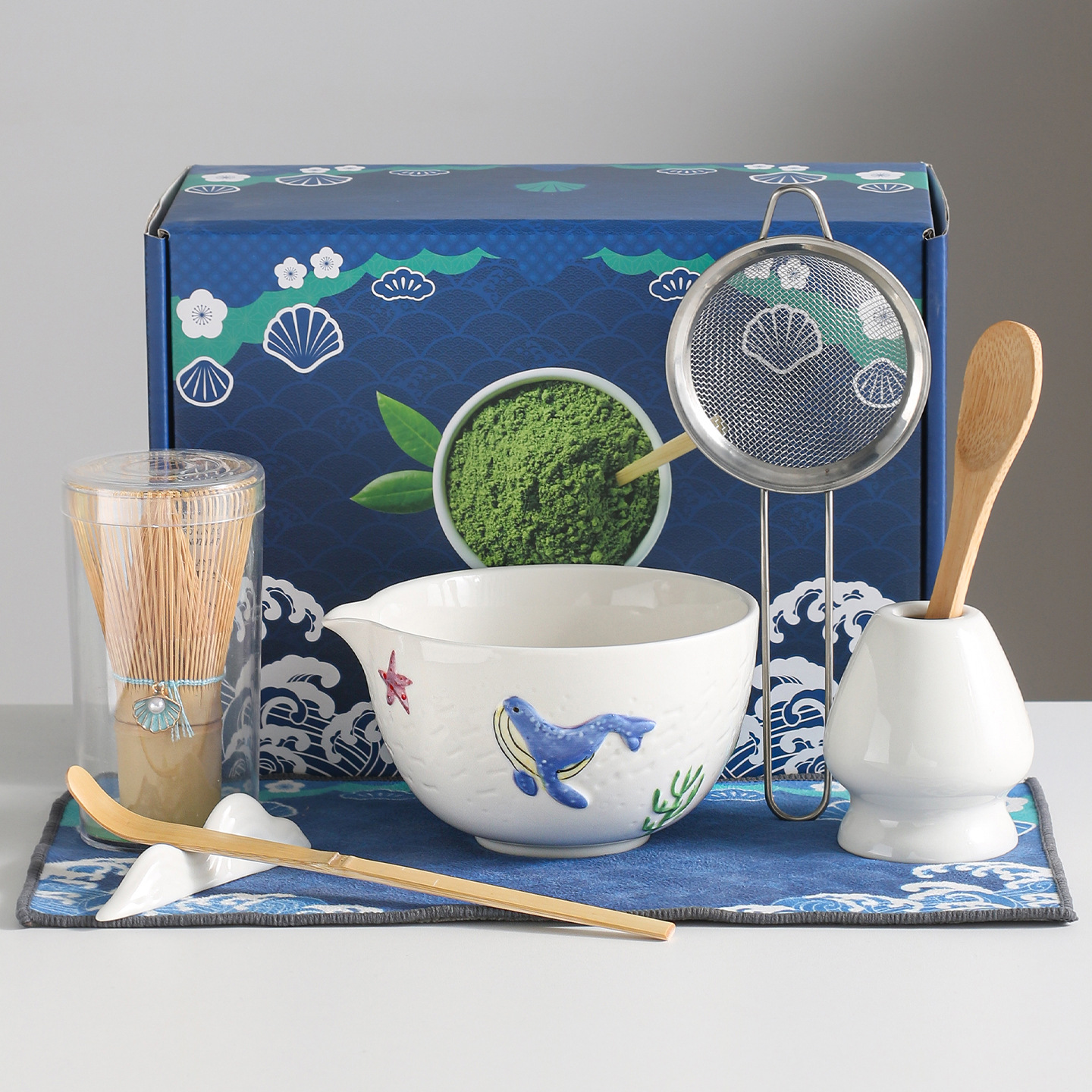 Coffret bleu 8 pièces