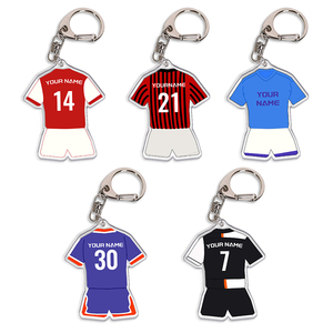 2024 sáng tạo bóng đá Jersey biểu tượng tùy chỉnh Acrylic Móc Chìa Khóa Jersey Áo sơ mi Móc Chìa Khóa bóng đá Sao Messi móc khóa - Product Image 4