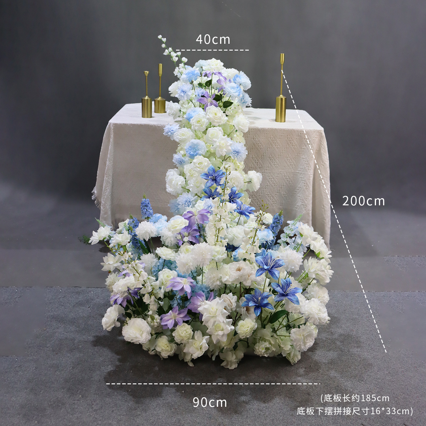 2m blue sea starry sky koi lily waterfall flower-suction cup