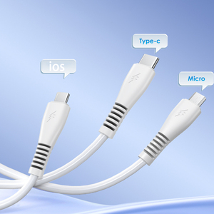 トレンド製品2025低価格1MホワイトPVC成形タイプC高速充電ラウンドコードデータケーブル在庫出荷可能 - Product Image 4