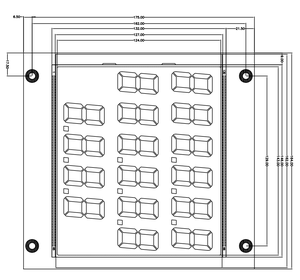 Günstiger Preis Benutzer definiertes Segment LCD-Display Segment zeigt Bildschirm TN Positiv 3,3 V kein Controller keine Hintergrund beleuchtung 7-Segment-LCD-Anzeige