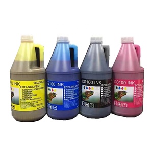 Mimaki SWJ-320打印机生态溶剂机用高质量兼容溶剂油墨CS100 2L溶剂型印刷油墨带芯片 - Product Image 1