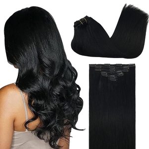 夹入头发延伸的金色人类头发为女性夹入头发延长 - Product Image 2