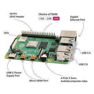 Presa di fabbrica Raspberry Pi 4 Starter Kit completo con Pi 4 modello B 4GB RAM Board 32GB Micro SD Card Noobs precaricati