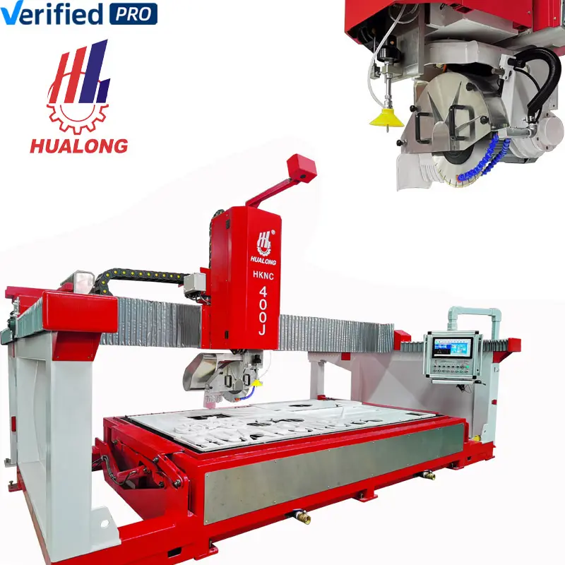 HUALONG stone machinery Italy cnc Sawjet bridge saw and water jet cutter marble Granite Sink Hole Cutting Machine for countertop