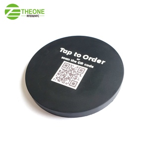 Waterproof NFC Silicone Menu coaster Dia 100mm with QR <strong>Code</strong> for Ordering in Restaurant - Product Image 4