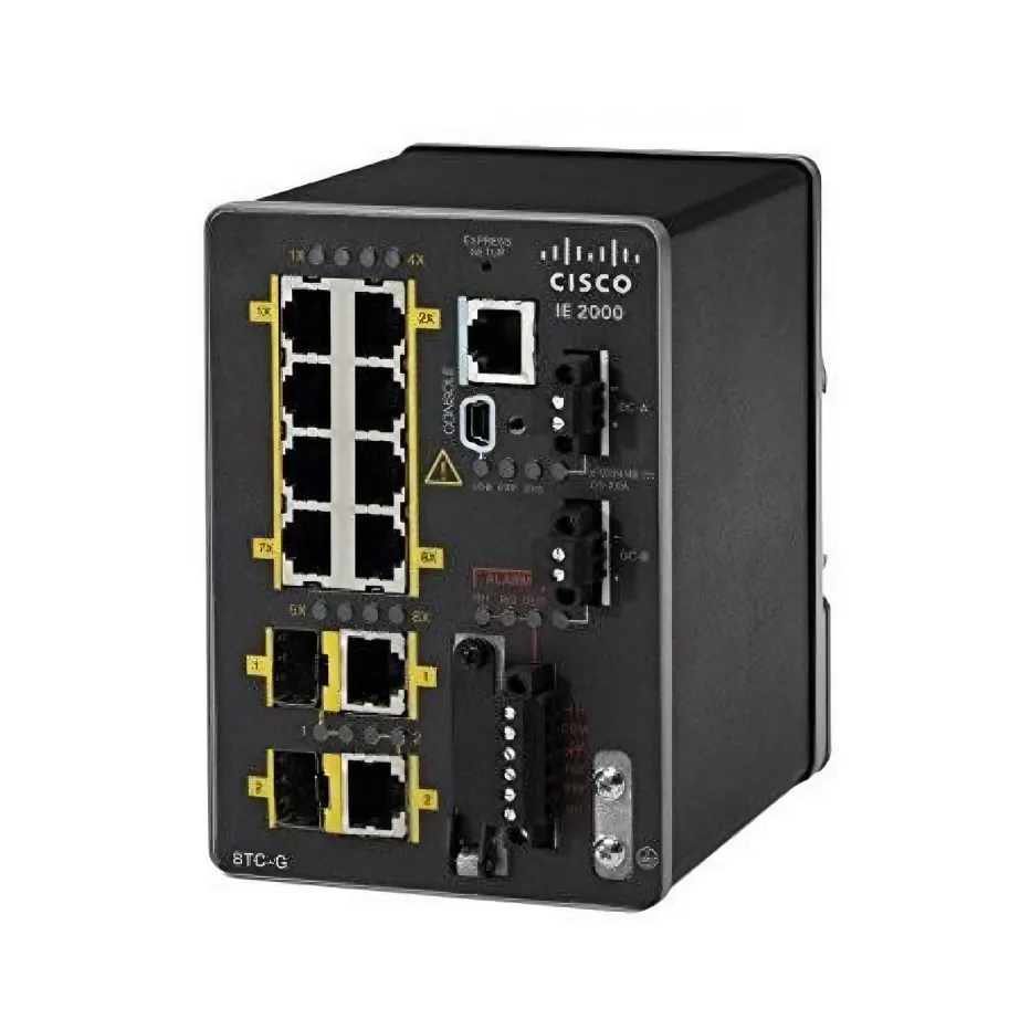 Cisco seri 2000 Ethernet industri sakelar model baru IE 8 10/100,2 T/SFP, IE-2000-8TC-G-B dasar