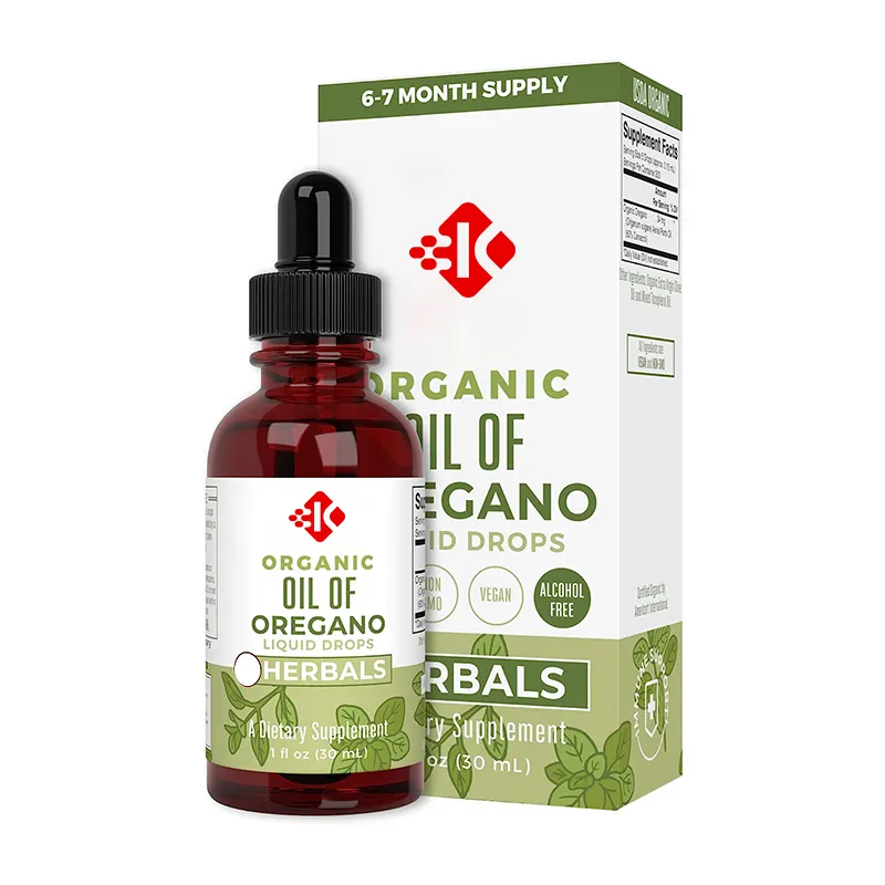 Best Sell Suporte Imunológico Halal & Suplementos De Saúde Digestiva Vegan Orgânico Óleo De Orégano Gotas De Orégano Óleo Essencial