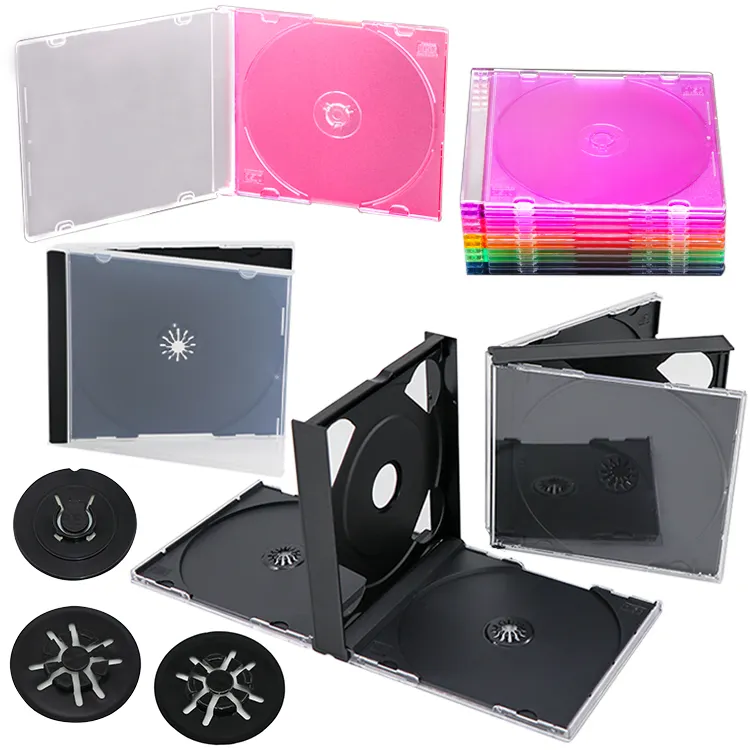 SUNSHING Record CD Sleeves Standard 10.4mm CD Boîte à bijoux DIGIPAK Slim Clear 8cm Mini Jewel CD Case Spinder DVD hub