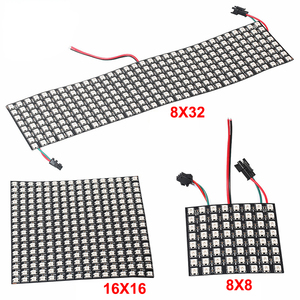 WS2812 8x32 16x16 LED Matrix Panel Light WS2812B Digital flessibile individualmente indirizzabile LED Smart RGB Module 5V Pixel Screen - Product Image 2