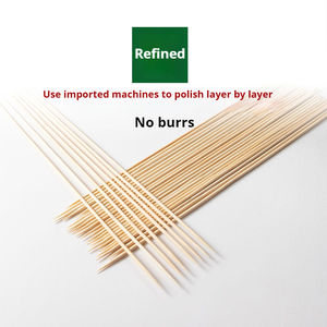 Smooth Without Burrs Bamboo <strong>Stick</strong> Food Grade 20 30 40Cm Round <strong>Fruit</strong> Meat Bbq Bamboo Skewer for Sale <strong>Manufacture</strong> in China - Product Image 5