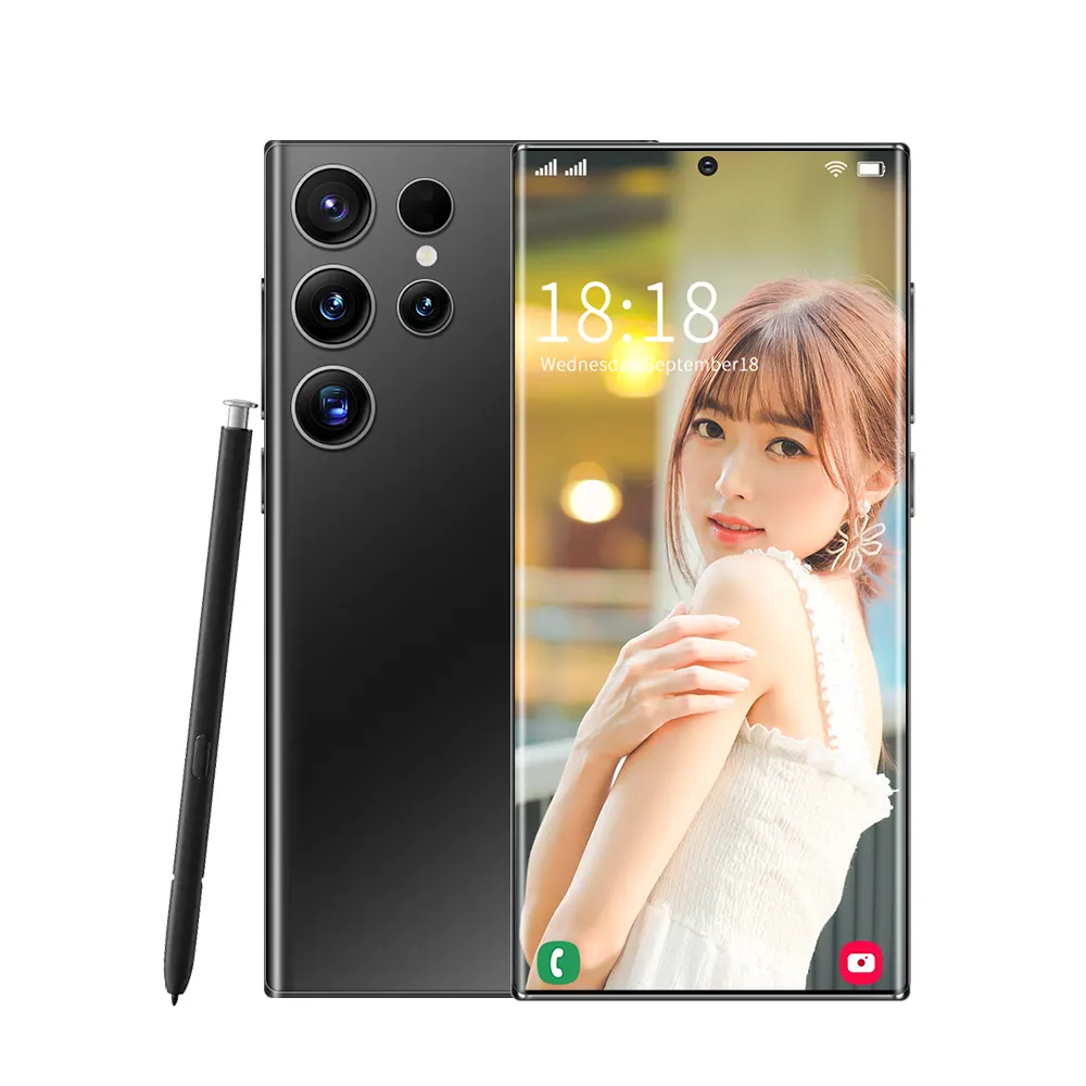 Ponsel cerdas S23 Ultra 6.8 inci, ponsel cerdas 5g ultra ramping, buka kunci wajah asli, ponsel Android 13