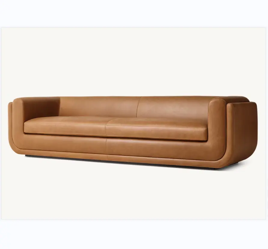 Nouveau canapé double en cuir en forme de U au design moderne et populaire