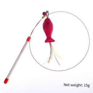 Umwelt freundliche interaktive Bewegung Haustiers pielzeug Plüsch Plastik glocken Elastische Netze Federn Quasten für Katzen und Hunde - Product Image 3