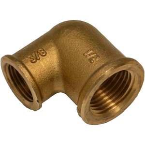 Yellow Brass F/F Reduced <strong>Elbow</strong> Fitting 1/2 X 3/<strong>8</strong> High Pressure for Plumbing Chemical Use Smooth Surface 16mm Size for <strong>PVC</strong> HDPE - Product Image 1