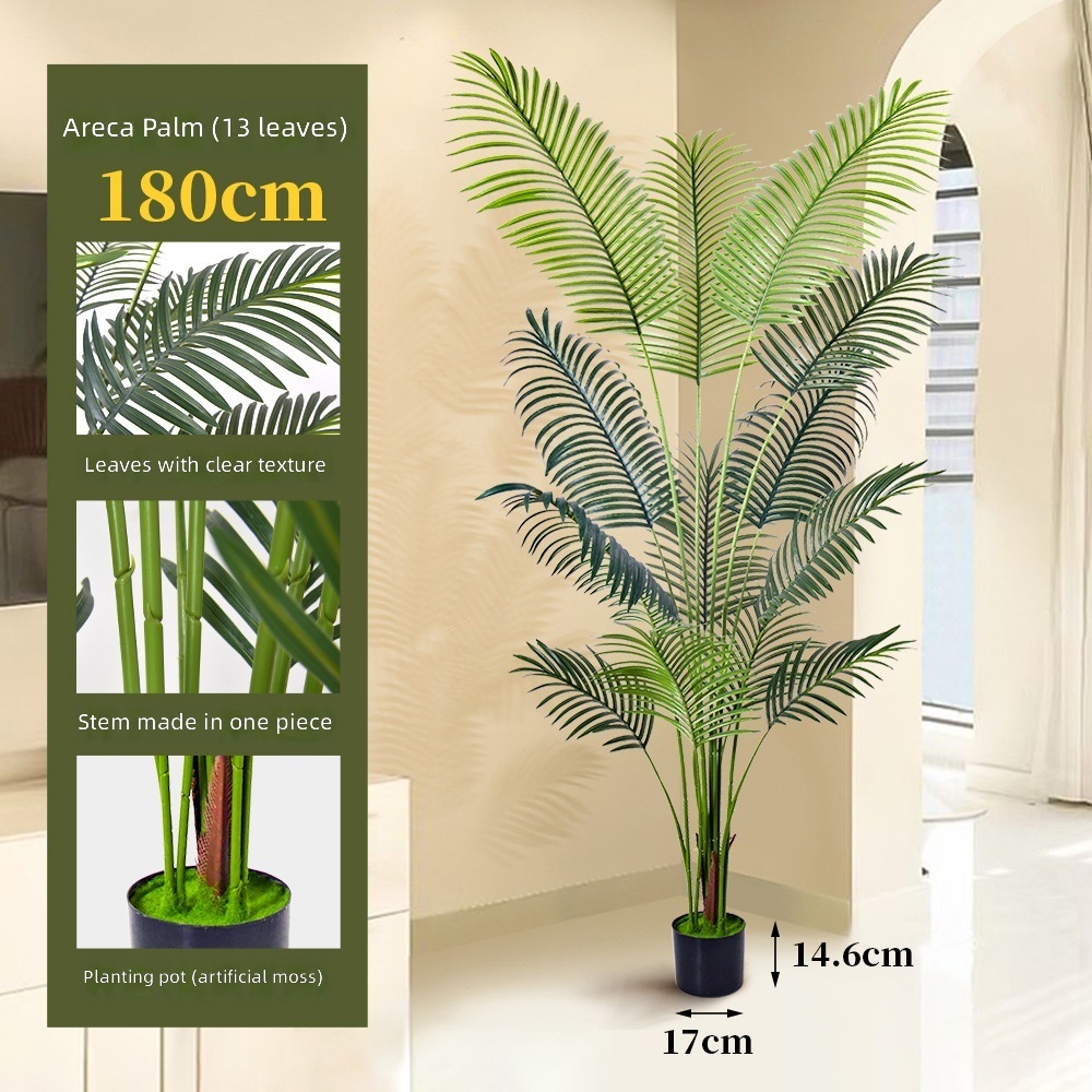 180cm high sim-loose-tail kwai-13 leaves-black plastic basin
