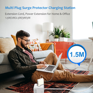 Toma de corriente de 3 vías, extensión USB, protección contra sobretensiones, venta al por mayor - Product Image 5
