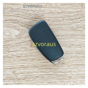 Flip <strong>Remote</strong> Key Fob Case Shell <strong>A3</strong> A4 A6 A8 TT Q7 for Audi 3+1 Button <strong>Remote</strong> Key Shell Without Logo (HU66)With Panic Button - Product Image 5