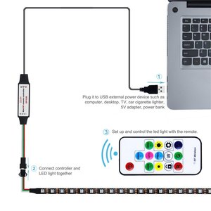 Бесплатный образец USB-пульта дистанционного управления SP103E RF для цифровой светодиодной ленты Dream Color - Product Image 2
