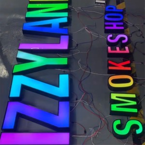 Wholesale Customizable RGB Programmable LED Logo 3D Letter Printer External Logo Electronic Signs Manufacturer - Product Image 1