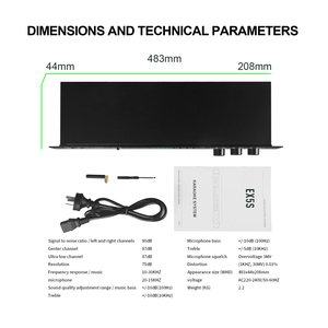 Debra <strong>Audio</strong> EX5S Professional KTV <strong>Audio</strong> Mixing Preprocessor Effect Music <strong>Microphone</strong> Sound Processor for Karaoke Stage Party - Product Image 6