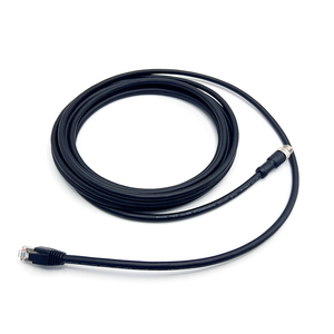カスタム長さ工業用イーサネットケーブルA/B/D XコードM12男性からRJ45男性へCAT6A 10Gbps IP68防水厳しい環境