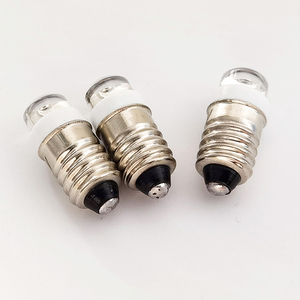 E10 LED ไฟฉายหลอดไฟ3โวลต์4.5โวลต์6โวลต์ DC ขนาดเล็ก E10สกรูฐานนำไฟฉายเปลี่ยนหลอดไฟ0.5วัตต์มินิไฟฉายโคมไฟ