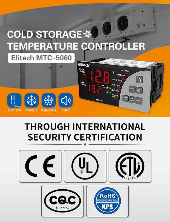 Elitech MT-5060 Refrigerator Temperature Controller Controller Temperature STC-8080