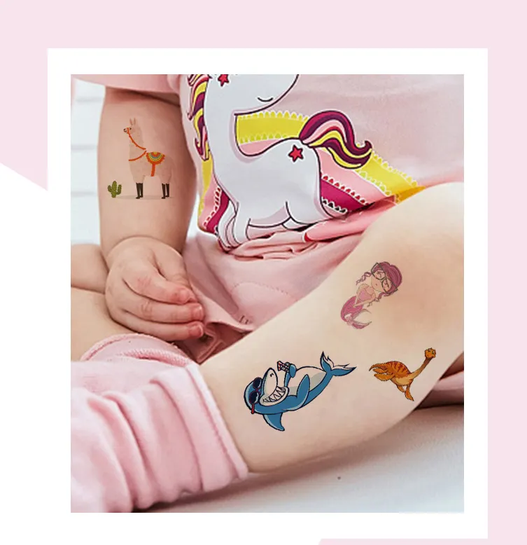 Atacado vendas diferentes design crianças bonito tatuagem 10 pcs kits de tatuagem profissional beleza crianças adesivo