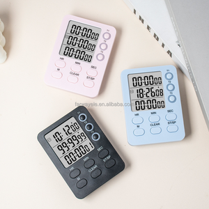 Timer da cucina digitale, 3 canali, conto su/giù, Timer di cottura con allarme ad alto volume, Display di grandi dimensioni, contatore delle ore di conto alla rovescia - Product Image 3