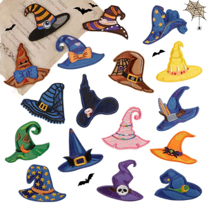 Wizard hat loạt tùy chỉnh 3D/2D thêu vá cho bên quần áo vá với velcroes ủng hộ - Product Image 1