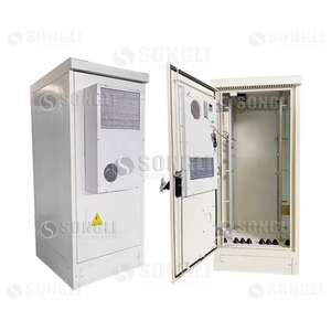 32U室外电信机柜，带冷却系统IP55 19英寸机架1.7米电信机柜 - Product Image 2