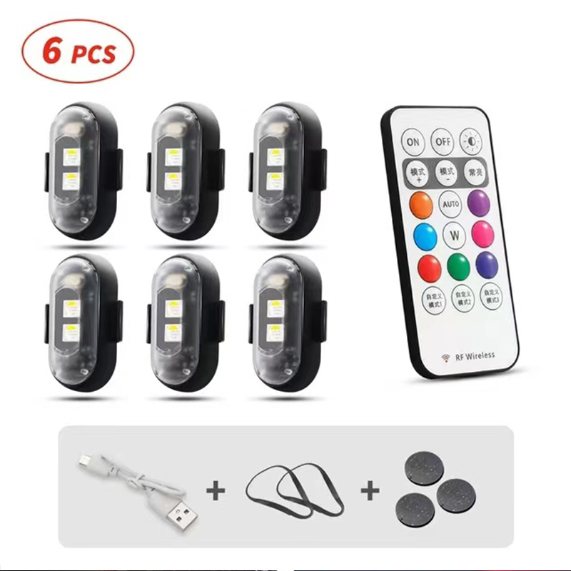 6 lumières + télécommande
