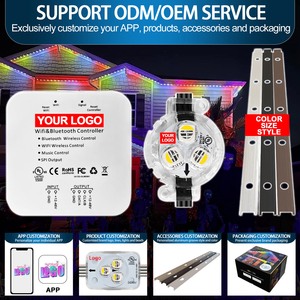 Parça soffit aydınlatma 48v su geçirmez ip68 ucs7604 rgbw led piksel ile kalıcı led tatil ışıkları açık - Product Image 6