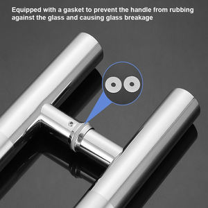 Manufacturer Customized 304 316 Stainless Steel Glass <strong>Door</strong> <strong>Handle</strong> Double Sided Bathroom Office <strong>Door</strong> Tubing Pull Long <strong>Handle</strong> - Product Image 3