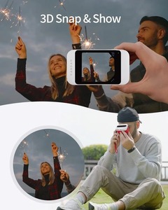 KanDao QooCam EGO 3D Cam - 24MP/8K fotoğraflar/4K 60FPS videolar PICO4 VR kulaklıklar üzerinde uyumlu Stereoscopic 3D anında ekran kamera