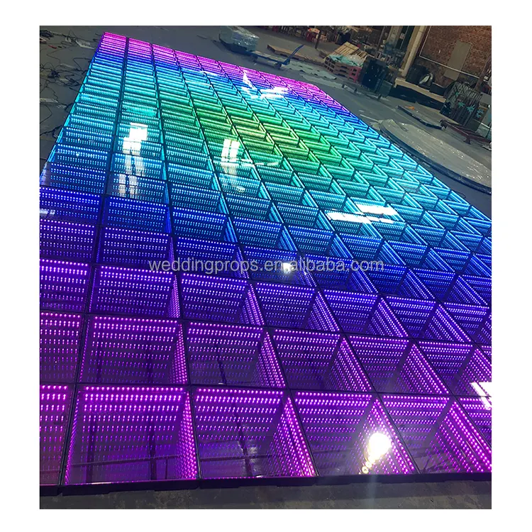 Piste de danse LED de haute qualité illuminant la piste de danse en verre floled 3D