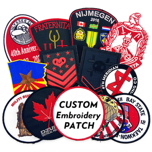 Tùy chỉnh thiết kế logo thêu các bản vá lỗi bán buôn các bản vá lỗi sắt trên cá nhân thiết kế thêu vá - Product Image 4