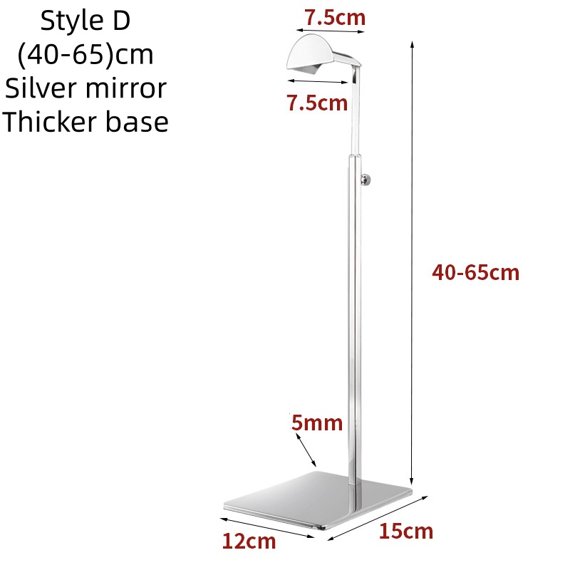 Espejo plateado, D(40-65)cm, base más gruesa