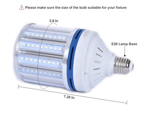 Amazon Hot Selling 4500Lumen 30W 35W 50W 60W Daylight E26 E39 AC110-277V LED Corn <strong>Light</strong> Bulb Bombillo for Home Garage Warehouse