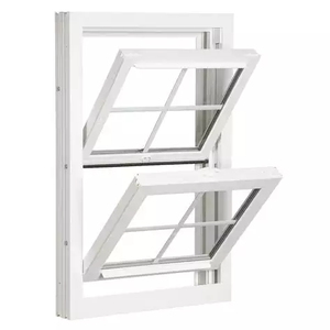 アメリカスタイルホワイトUPVC/PVCプロファイル垂直プッシュアップおよびダウンスライディングオープンシングルダブルハングウィンドウ - Product Image 3