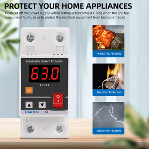 2P 63A recupero automatico AC limitatore di corrente regolabile elettrico con protezione da sovraccarico relè interruttore elettronico - Product Image 2