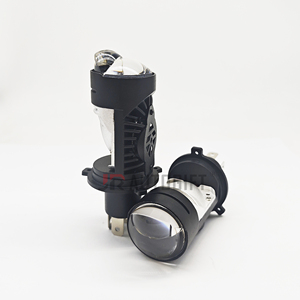 H4 Mini <strong>LED</strong> Len Headlight Y1 MAX H4 Lens Projector Bulbs Hi/Lo Beam Light Plug-and-Play 100W 3 Color for Motorcycle for Car - Product Image 4